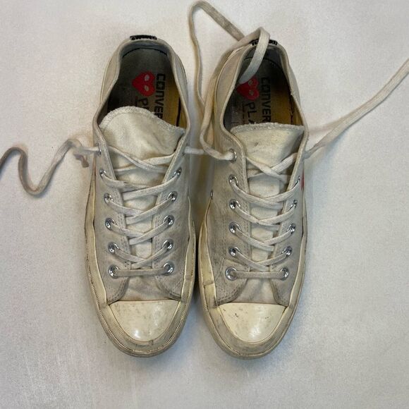 Converse Chuck Taylor Comme Des Garcon Play Sneakers Women Size 9 White 150207C - Picture 4 of 10